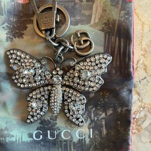 Gucci Butterfly Keychain/purse charm - NEW in box with cloth bag